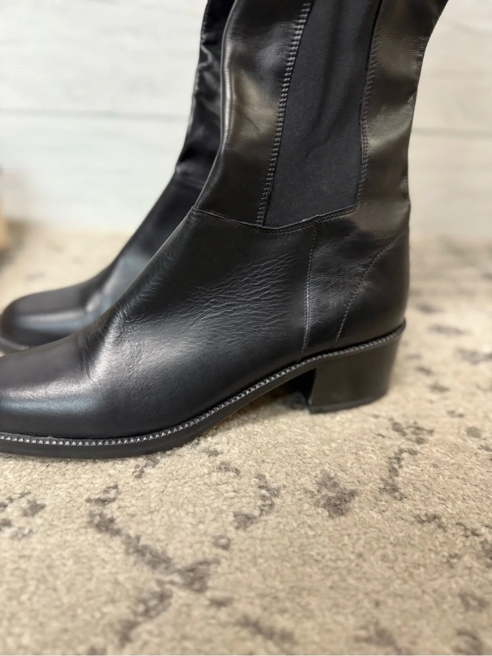 NWT Black Over-the-Knee Leather Boots by Charles Jourdan